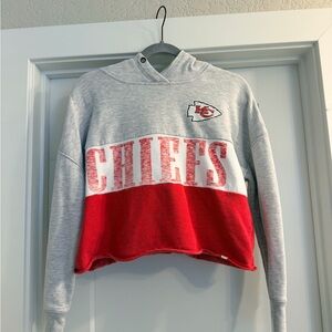 Kansas City Chiefs Cropped Hoodie - Gray & Red